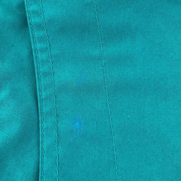 London Fog Windbreaker Women's Large Blue Teal Full Zip Jacket Arm Pocket - Picture 13 of 17